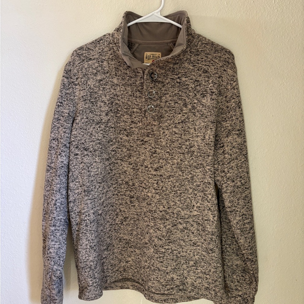 RedHead Crewneck Sweater in Beige and Gray
